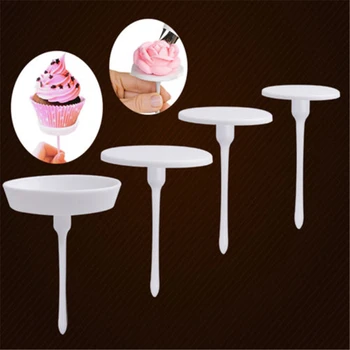 1 компл./4 бр. Нови Sugarcraft Cupcake Торта Щанд Глазура Крем Цвете за Декорация на Нокти Набор от Инструменти