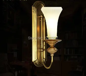 3 Watt led Европейски стил закрит бронзова лампа нощна лампа Американски коридор високо качество, с монтиран на стената лампа, спалня с монтиран на стената лампа
