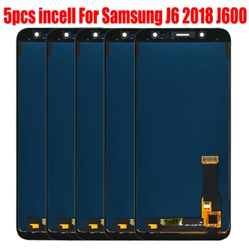 5 бр./лот За Samsung Galaxy J6 2018 J600 J600F LCD Монитор Pantalla Модул Матрица със Сензорен екран Дигитайзер в Събирането на