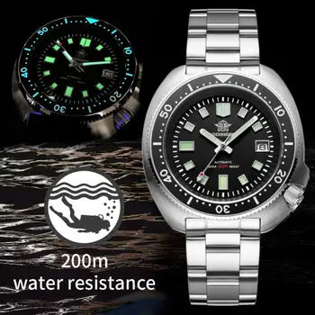 ADDIESDIVE Луксозни Мъжки часовник Sappire Glass Супер Нажежен 20 бара Водоустойчив relogio masculino NH35 Автоматични Механични часовници