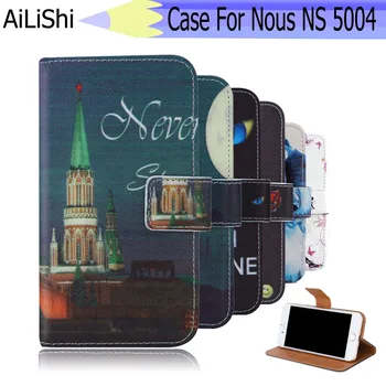 AiLiShi За Nous NS 5004 NS5004 Калъф е Изключителен Телефон, NS 5004 Nous Кожен Калъф Flip за употреба За Кредитни Карти в Чантата си 6 Цвята