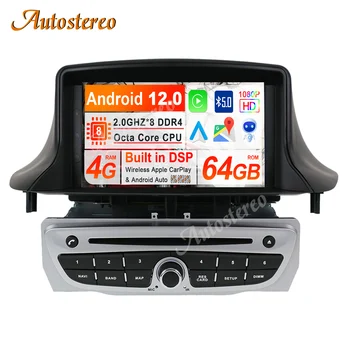 Android 12 Автомобилна DVD Навигация За Renault Megane 3 Fluence Безжичен Carplay GPS Мултимедиен Плейър Стерео Главното Устройство Авто Радио DSP