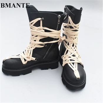 Bmante/дамски обувки; Кожена есенно-зимни обувки 