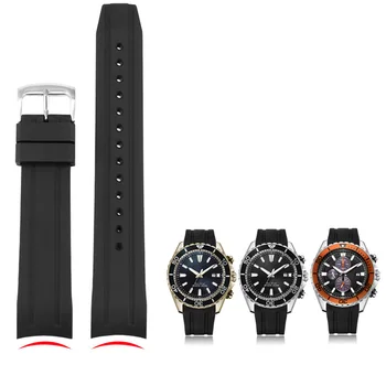 ENXI Изключителен Качествен Силикон Каишка за часовник за мъже и жени Часа с цип игла, Аксесоари, Каишка за Китката 22 мм
