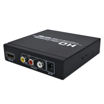 Full HD 1080 P HDMI към HDMI Конвертор Адаптер AV/CVBS към HDMI Аудио и Видео Конвертор Кутия За HDTV PS 2/3 XBOX360