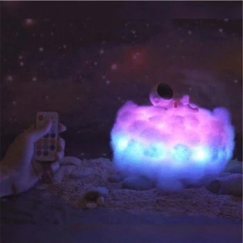 LED Космонавт Облак 5 В USB лека нощ Декорация на Детска Стая е Украсата на Кабинета Дистанционно Управление С Цветен Светлина