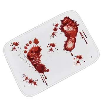 Британски кървав отпечатък мини подложки Творчески килими с петна от кръв по глезените Ужасни кървави вратите на тепиха, популярни в Европа и Америка