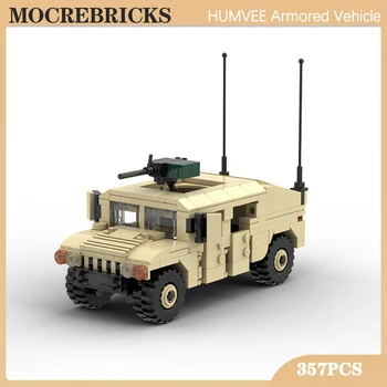Втората световна война Силата на Армията на САЩ Военна Операция Бойна Машина MOC Строителни Блокове на Hummer Бронирана Кола Тухли Играчки, Детски Подаръци