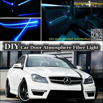 вътрешно Околното Осветление Създаване на Атмосфера на Оптична Лента Светлини За Mercedes Benz C C63 MB W202 W203 W204 W205 Монтаж на Рамката на Панела