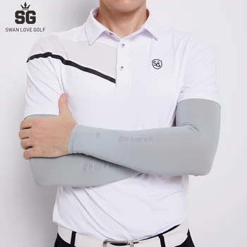 Голф мъжки слънцезащитен крем бързо съхнещи ледени копринени ръкави спорт на открито сенника на лятната UV-защита мъжки ръкави за голф