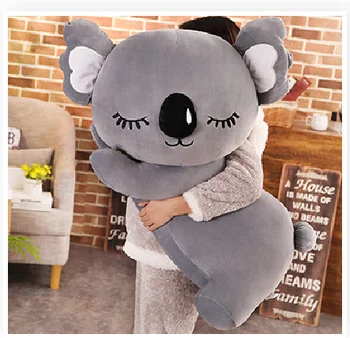 голяма 95 см. плюшен играчка коала naka памучен мека кукла коала спящата възглавница за прегръдки подарък за рожден ден b0441