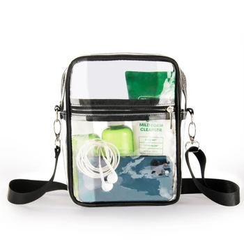 Ежедневни Прозрачна Чанта През Рамо За Телефон От PVC, Прозрачна Чантата си, Дамски Мъжки Водоустойчива Чанта-Месинджър, Пътна Чанта За Пазаруване На Открито
