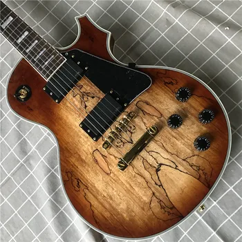 изработена по поръчка благородна нова електрическа китара, фурнир от развалено дърво map maple, сърцевина от дърво peach blossom. Безплатна доставка