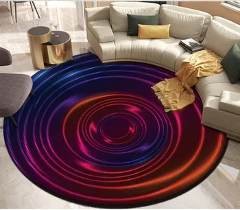 лилав кръг на пода по Поръчка 3D и Стенни Тапети За Украса на Стереоскопични Модерен скандинавски абстрактен завъртете цветна подложка за пода