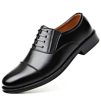 Маркови мъжки модел обувки От естествена Кожа, Пролетни Лоферы с три рани, Мъжки Дишащи предпазни бизнес Черни кожени ежедневни Обувки
