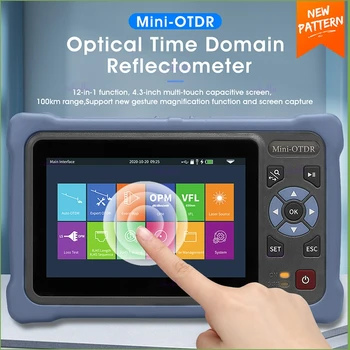 МИНИ OTDR 1310/1550 нм Оптичен Рефлектометр 26/24 db Сензорен Екран VFL OLS OPM Ethernet Кабел Тестер Карта събития Безплатна доставка