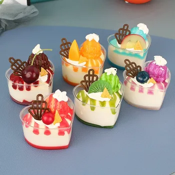 Моделиране на торта във формата на сърце модел сладолед сладолед храна декориране на детски играчки подпори за заснемане украса на прозорци