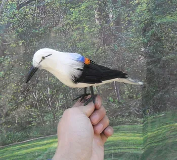 нова имитация Egrettoy полиетилен и кожа бяла птица кукла подарък от около 18 см 1764