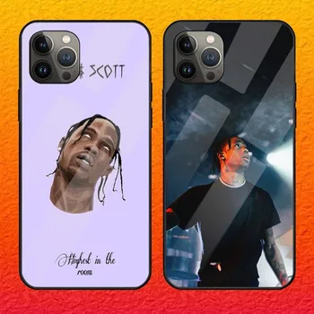 Скот травис Калъф За Телефон iPhone 11 13 12 Pro Max Mini XR XS X Max 8 7 6s Plus SE 2020 Калъф от Закалено Стъкло