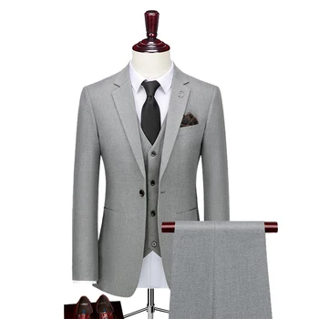 Сшитое поръчкови Сватбена Рокля на Булката Блейзър Панталони Бизнес Висококачествени Класически Панталони SA01-80599