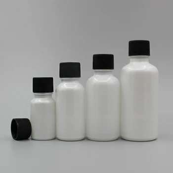 Флакон за Ароматизиране на олио, 20 мл Перлено-Бял Стъклен Овалния Празен Контейнер с капак на Винт