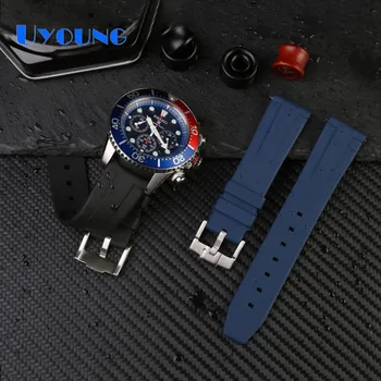 Фторопласт спортен силиконов 20 мм и каишка за часовник casio22mm omega600 замени водоустойчив каишка за часовник гума черна гривна за часа