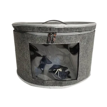 Шляпная Скоростна Органайзер Кръгли Пътни Шляпные Кутии Сгъваема Чанта За Съхранение Шапки С Пылезащитной Капак Голяма Кутия За Съхранение На Шапки Шляпные Кутии